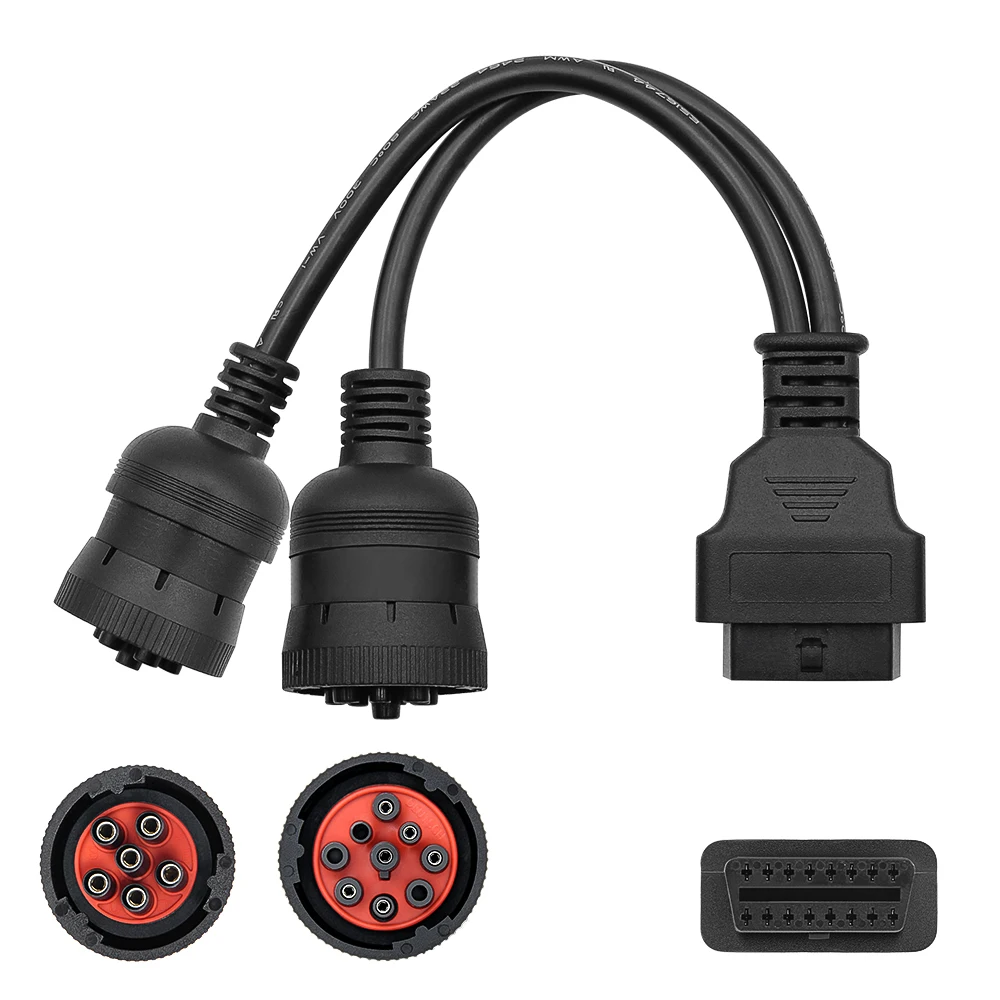 

OBD2 16pin Male To Female Cable Extension Cable For Truck OBD2 Connector Cable J1708 J1939 Connector For Car Diagnostic Tool