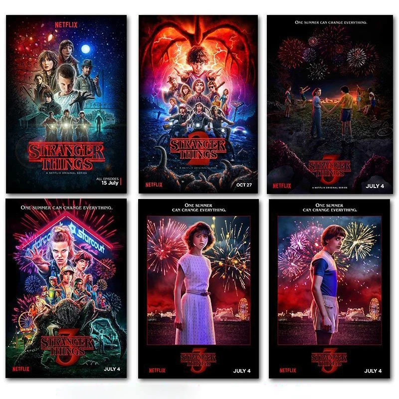 Плакаты очень странные дела настенные наклейки украшение для дома принты ТВ шоу