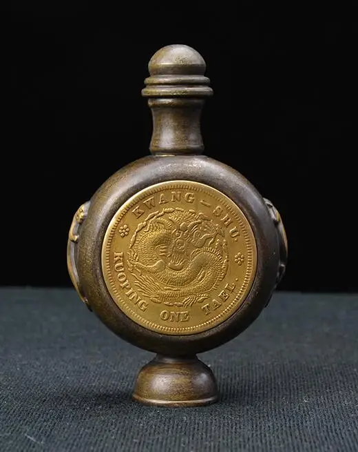 

China's brass Carving dragon Snuff bottles