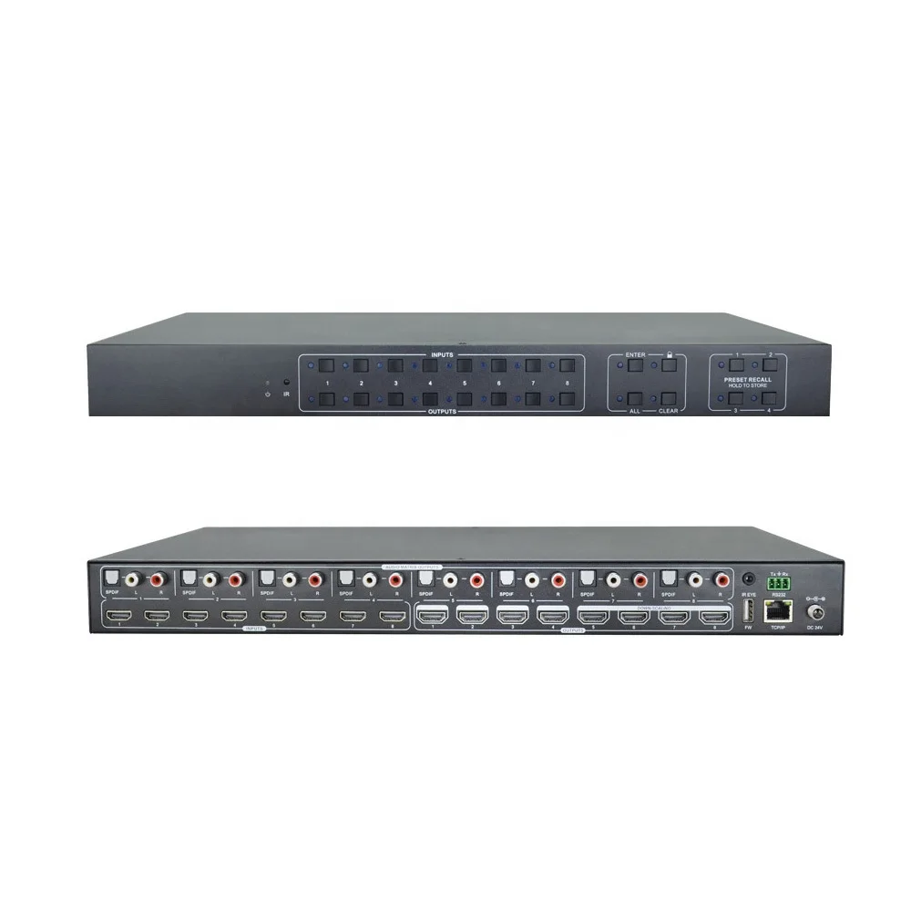 

ETV 8 in 8 out 4k@60Hz video matrix switcher
