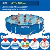 INTEX, семейный бассейн, уплотненный пруд для рыб, коммерческий бассейн, кронштейн для бассейнов, детская игровая площадка, Отправка подарков - Цвет: 457 x 107