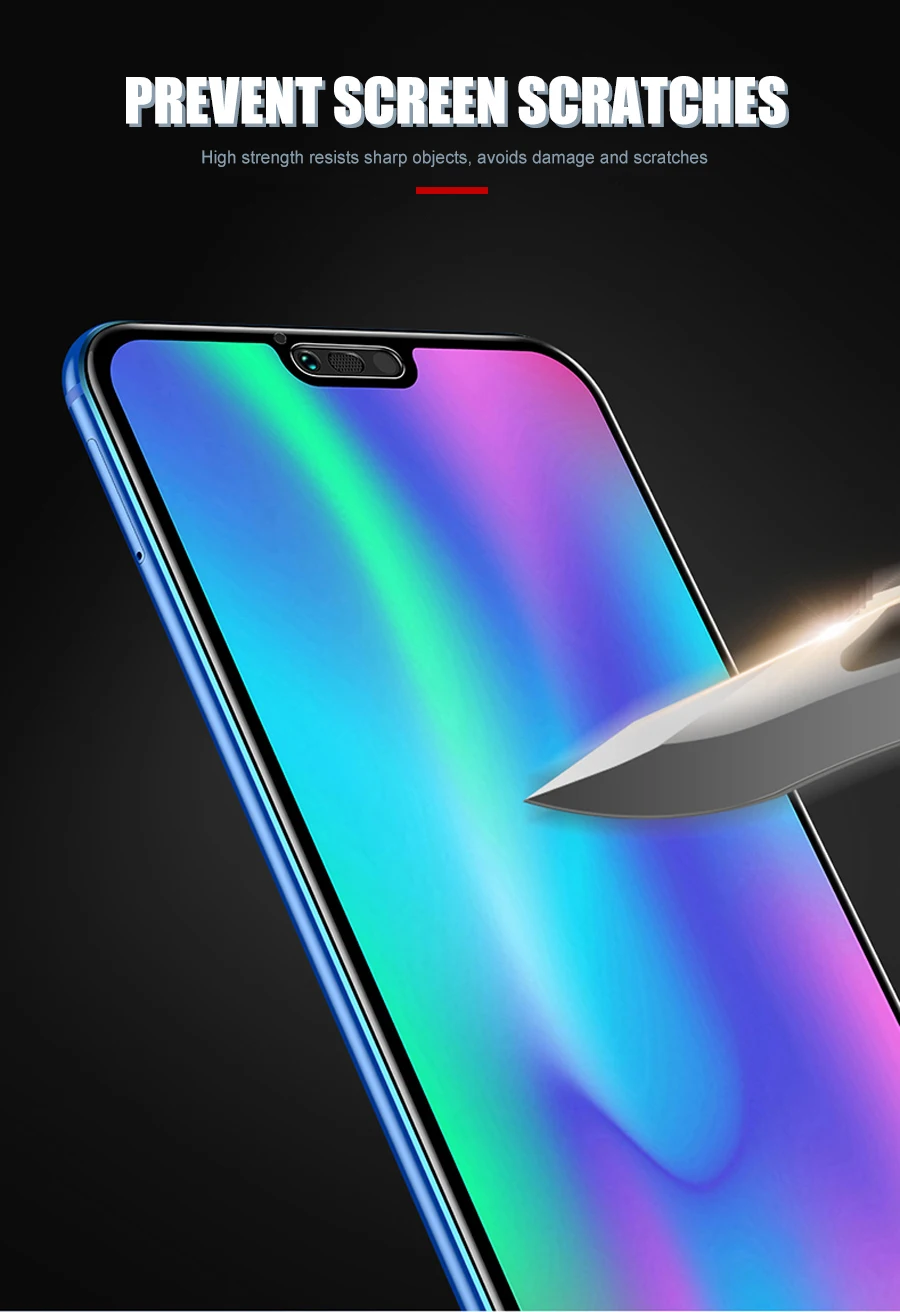 30D полный защитный Стекло для Huawei honor 8 9 10 20 облегченное закаленное стекло на honor вид 10 20 V8 V9 V10 V20 Экран защитная пленка
