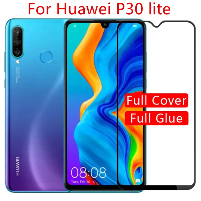 

3pcs Safety Tempered Glass For Huawei P30 lite p30 light Screen Protector on huawei p30 lite P30lite Full Cover Protective Glass