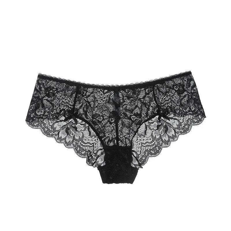 

New Sexy Lace Underwear High-end Translucent Ladies Low Waist Briefs
