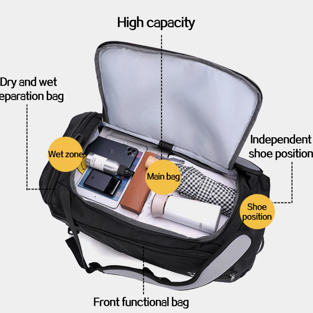 Dry Wet Gym Bag Multifunction Backpack Men's Sports Bag Women Fitness Sport for Travel Yoga Training  Luggage Tourist Bag X226A