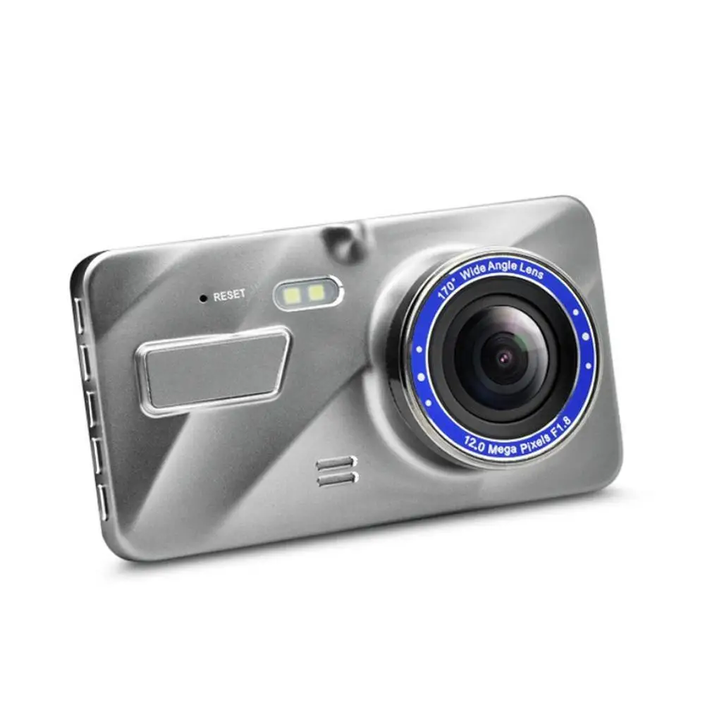 

High Quality Dash Cam Dual Lens Car DVR Camera Full Video 4" IPS Vision Front+Rear Recorder Night Monitor Parking HD 1080P L1T6