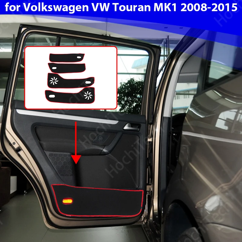 

Door Inside Guard Protection Carpet decal Side edge cover for Volkswagen VW Touran MK1 2008-2015 Car Door Anti Kick Pad Sticker