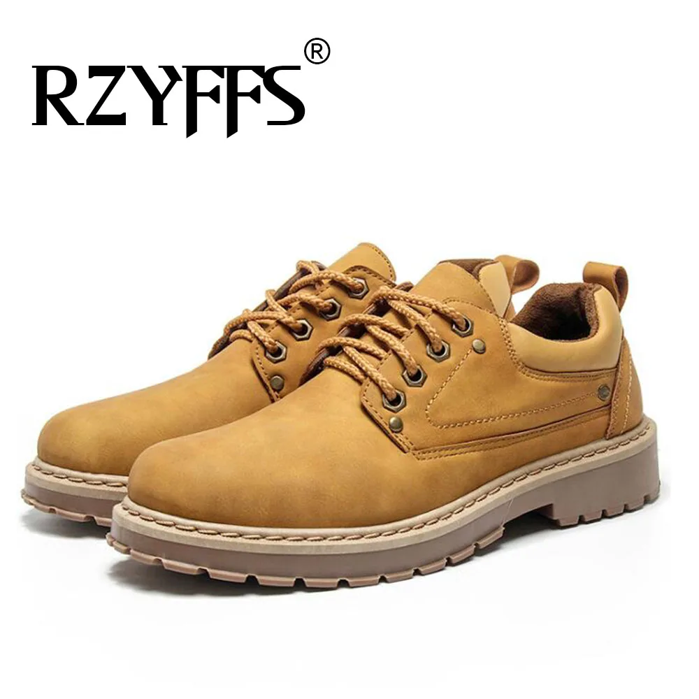 Men Casual Leather Shoe Martins Shoes Work Safety Winter Waterproof Ankle Botas A56-20 | Обувь