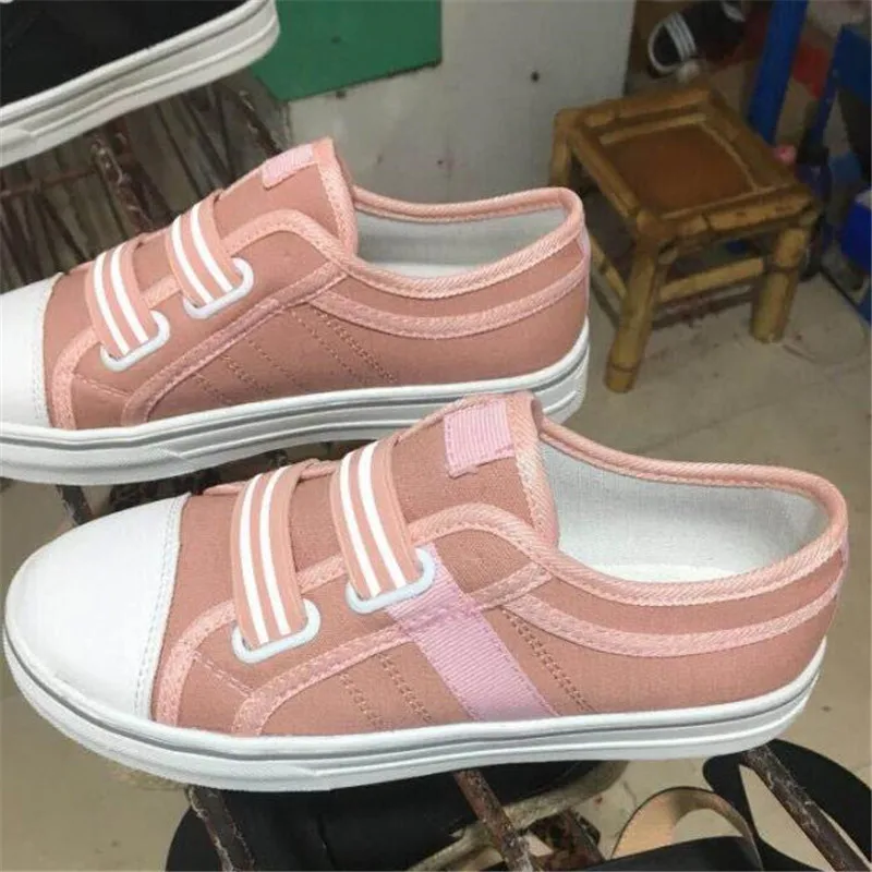 

Large size platform women's shoes new breathable women canvas shoes thick-soled fashion casual womens vulcanized shoes loafers