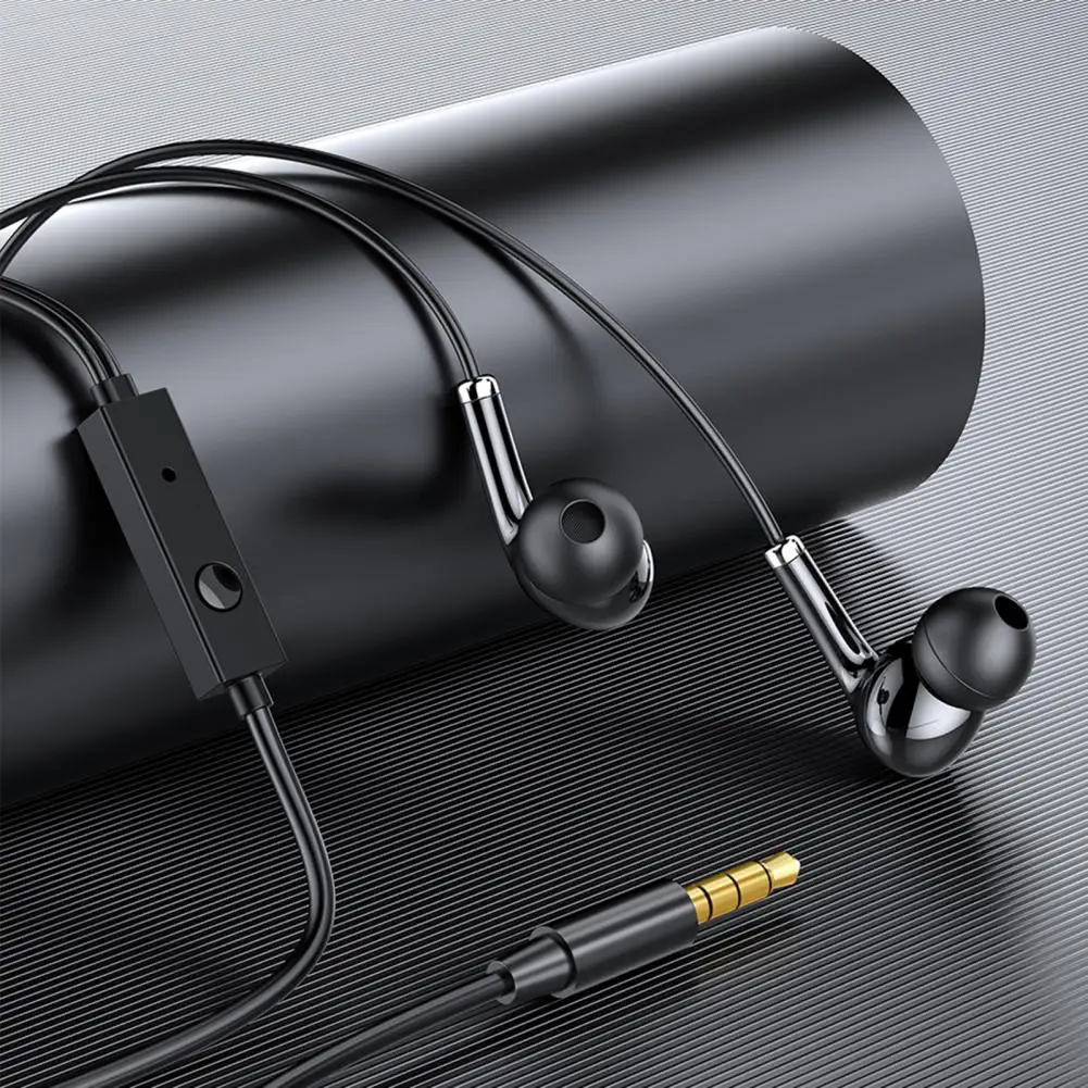 

PC-6 Headset In-ear Steady Black 3.5mm Interface Earphone for Computer