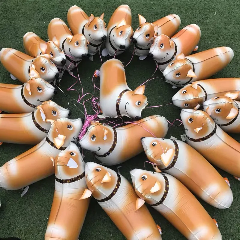 Воздушные шары из фольги с изображением собаки бульдога я люблю тебя гелиевые