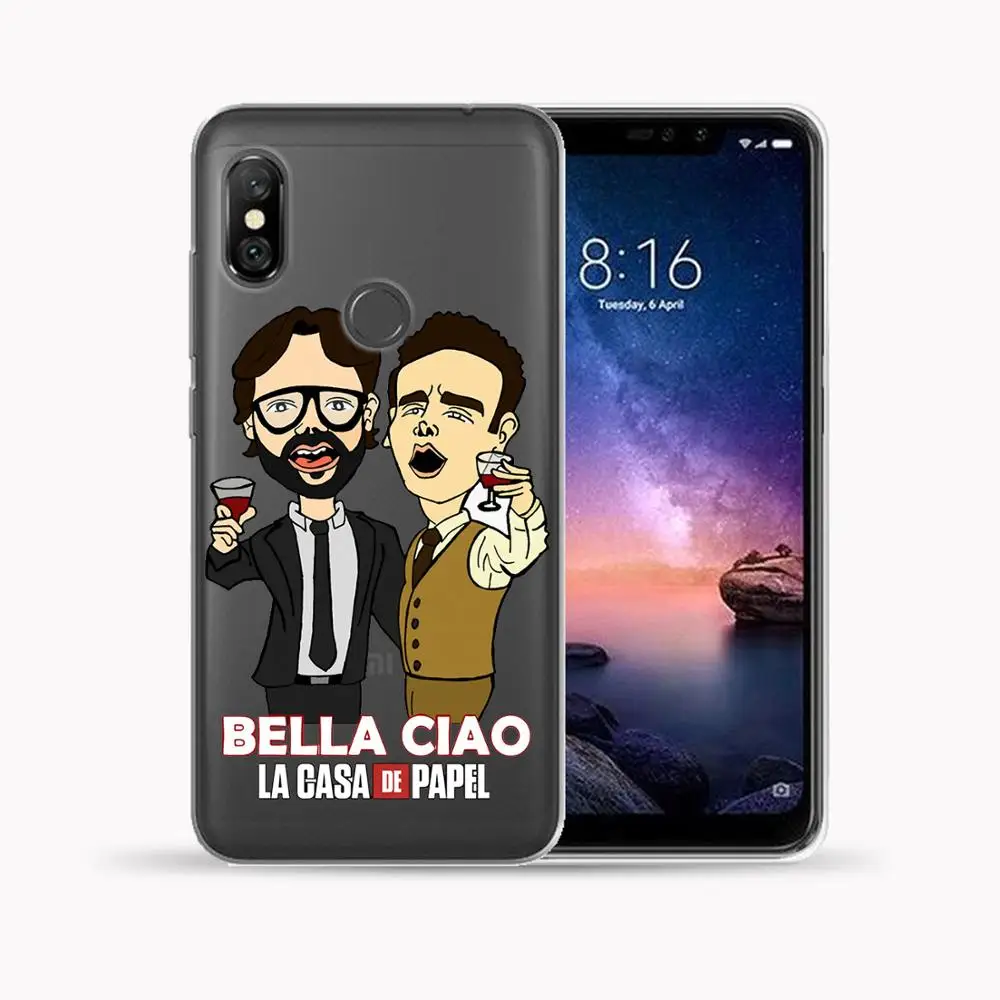 Чехол для Xiaomi Mi 9 A1 A2 A3 8 Pro 5X 6X силиконовый чехол с надписью La Casa de papel испанского ТВ