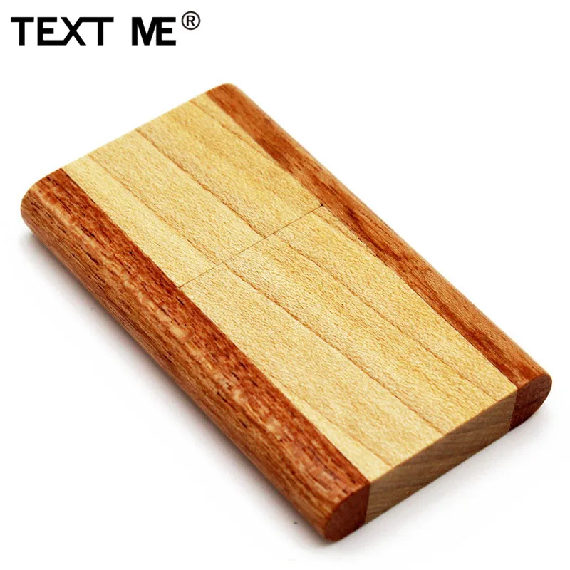 Usb флеш накопитель TEXT ME из карбонизированного бамбука с принтом логотипа usb 2 0 4 ГБ