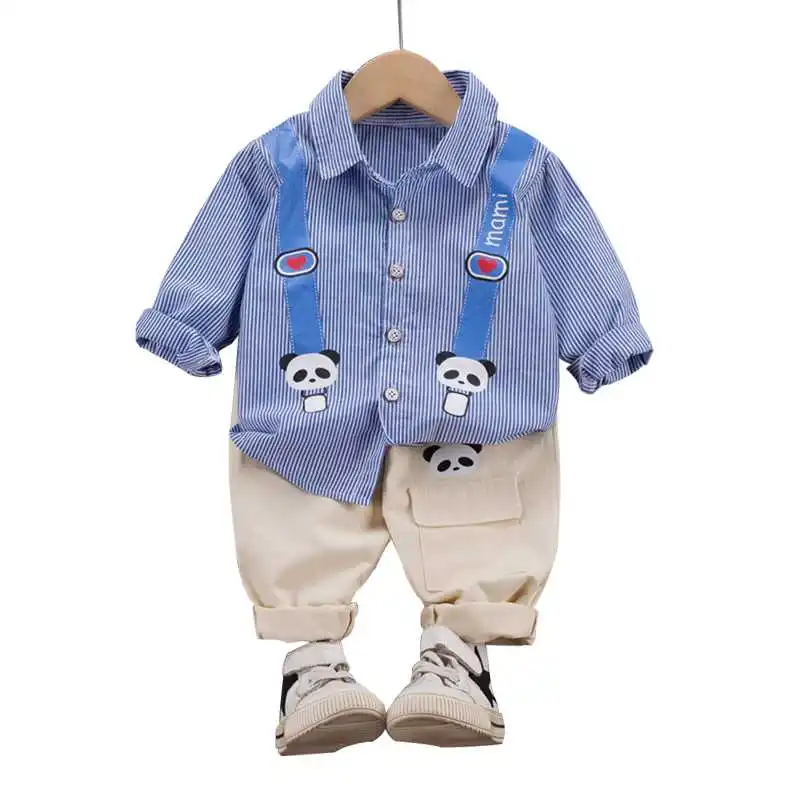 

Children Spring Autumn Casual Clothes Baby Boy Girl Cartoon Shirt Pants 2Pcs/sets Kids Toddler Clothing Infant Cotton Sportswear