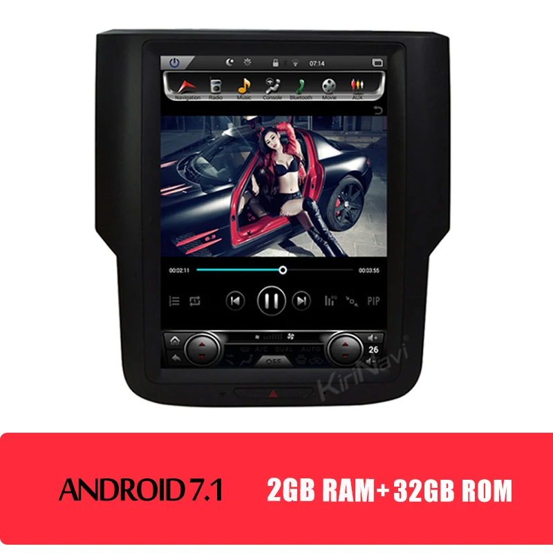 android car radio KiriNavi 10," Android 8,1 Автомагнитола для Dodge Ram автомобильный Dvd мультимедийный плеер Android авто gps навигация- Bluetooth - Цвет: android car radio