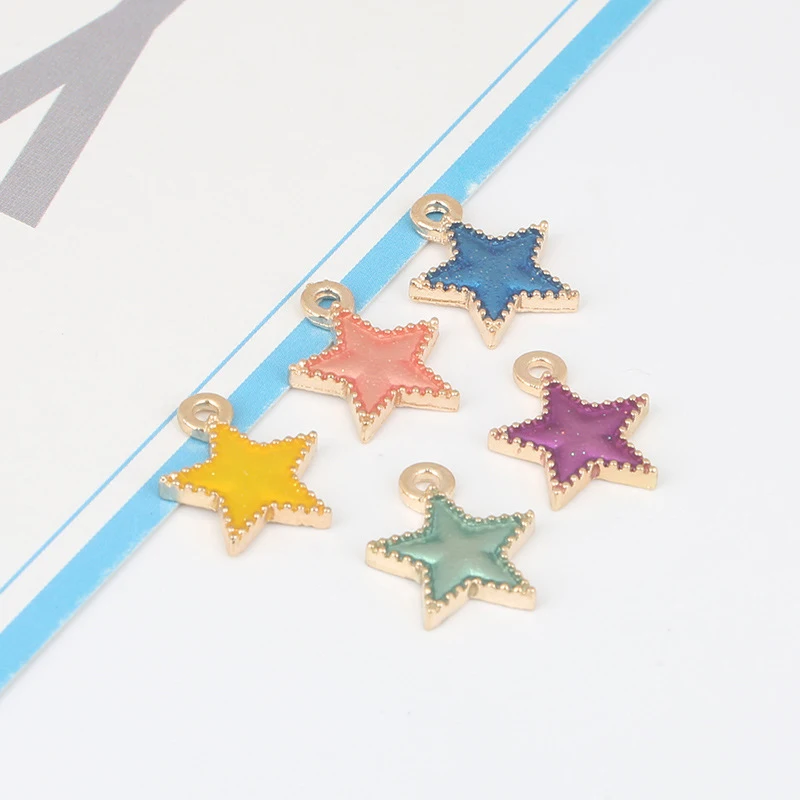 

10 шт. 12 мм маленькие эмалевые звезды ювелирные изделия для изготовления сережек DIY Подвески Ожерелья Браслеты Подвески Ювелирные аксессуар...