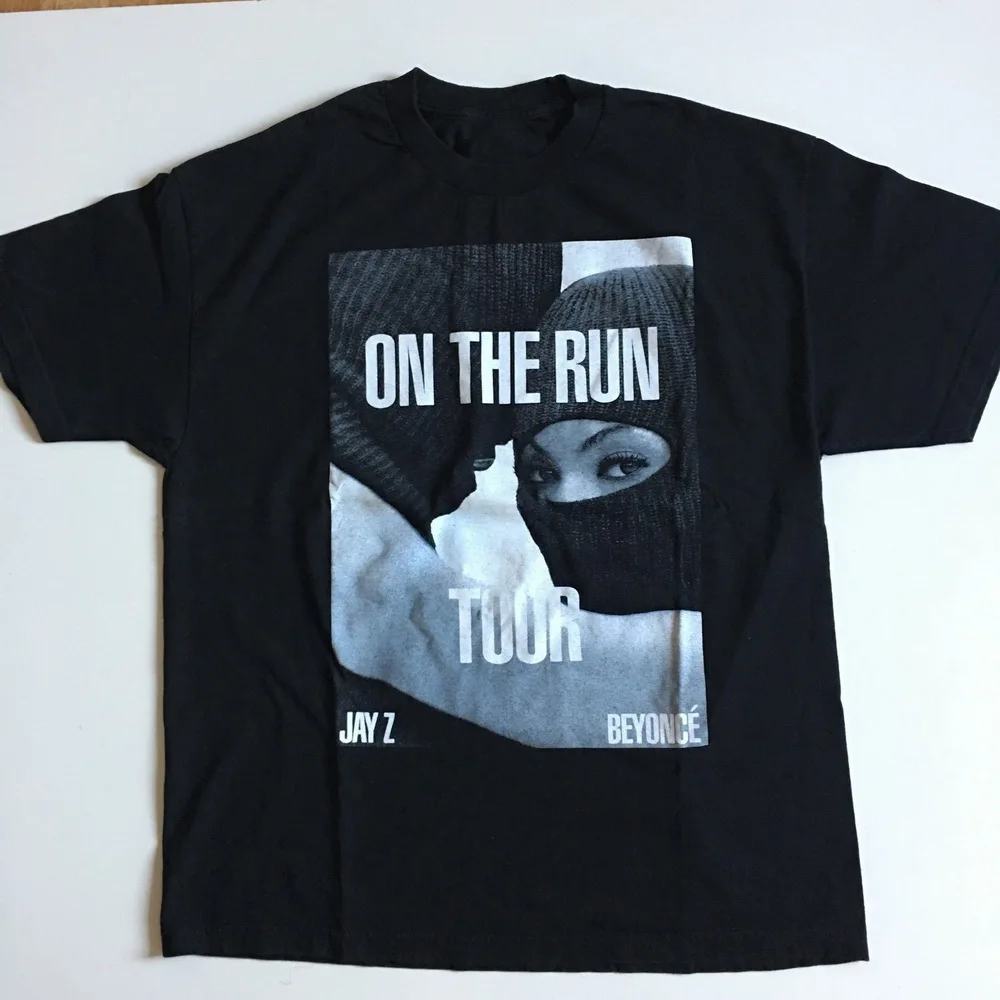 2014 Jay Z Beyonce On The Run Tour World Concert футболка Размер Xl Мужская Черная Стильная круглая