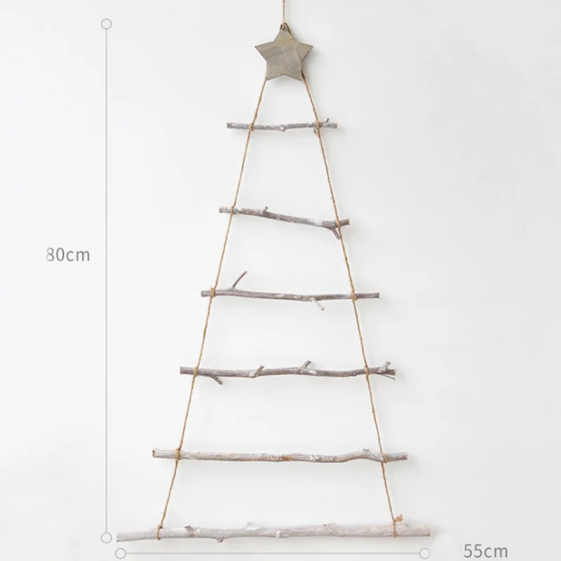

Nordic Style DIY Wooden Christmas Tree Artificial Fake Kids Gifts Ornaments Wall Hanging Decoration For Home New Year