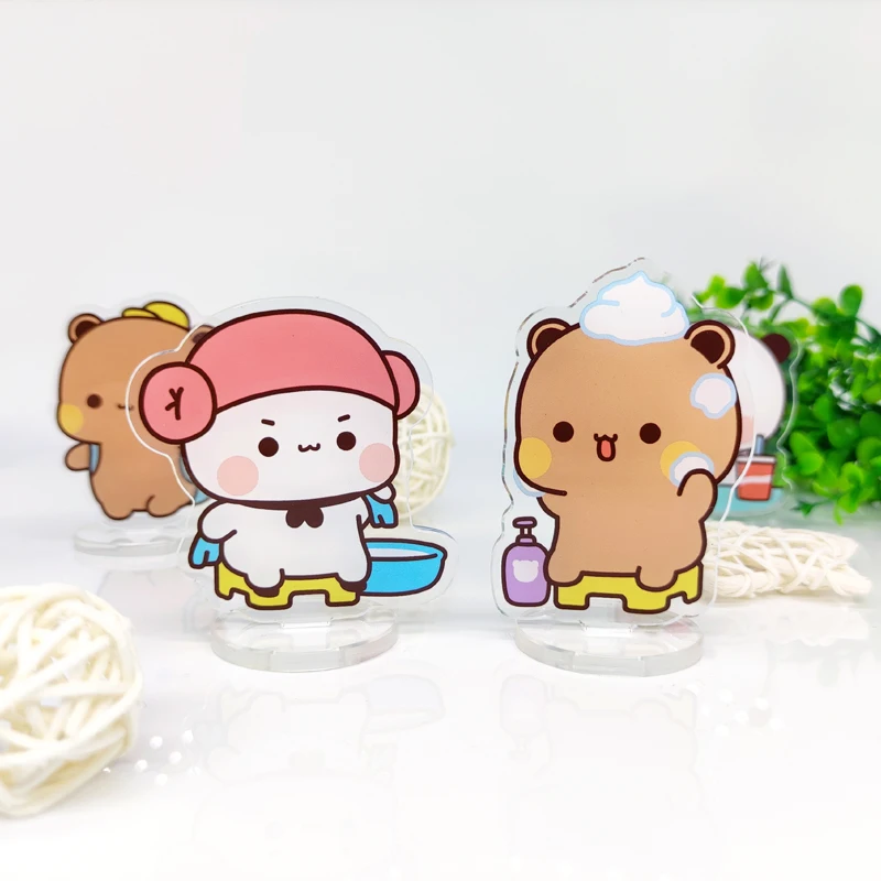 

Kawaii Huang Xiao B, красная панда, один или два смайлика вокруг акрилового стола, украшение для стола, милое украшение для открыток, подарок для пары