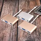 Тип C до USB 3,0 USB-C HUB адаптер Тип-C, совместимому с HDMIVGARJ45 адаптер HD 1080P для Macbook Pro Air 13, 15 и 16 дюймов 2020
