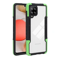 shockproof armor case for samsung galaxy a12 a42 5g soft tpu silicone bumper transparent acrylic hard pc protective back cover