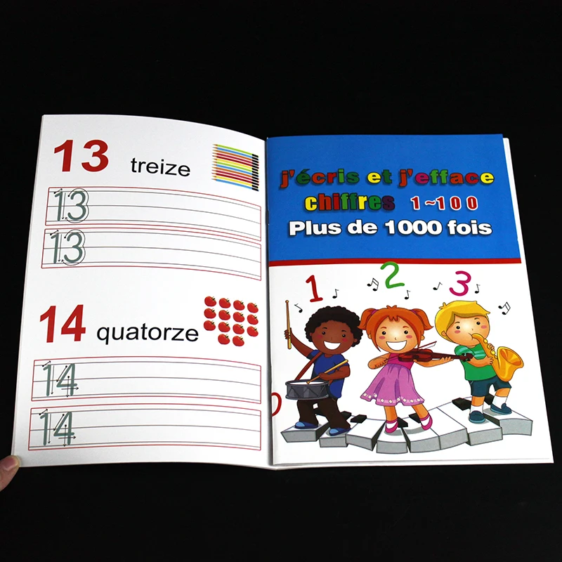 

2 Pieces/Set 3-8 Years Old French Text Post Children'S Calligraphy Workbook Children'S Drawing Learning School Student Book