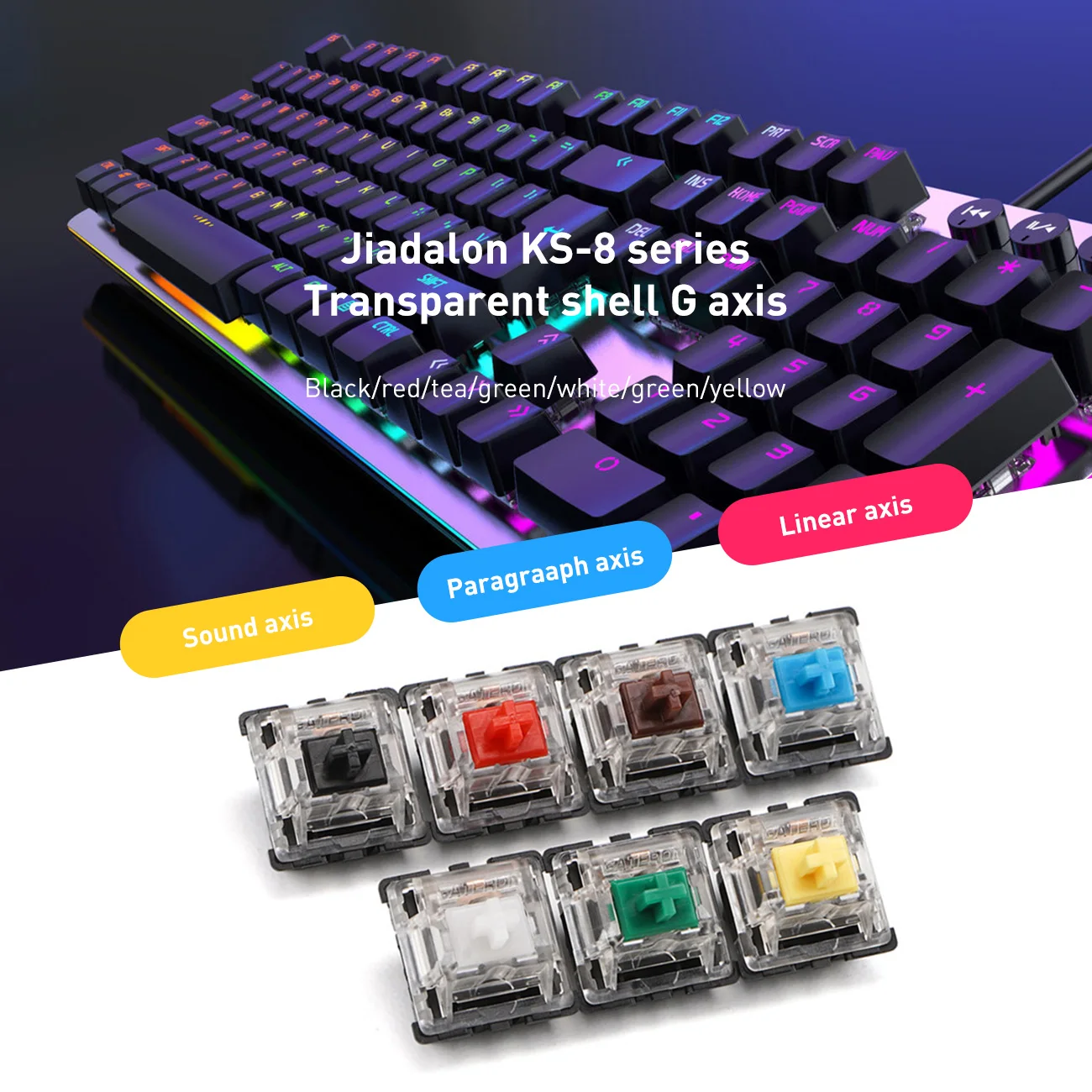 

Suitable for gateron mechanical keyboard SMD switch, 3-pin patch, mechanical keyboard accessories, seven colors optional, 10pcs