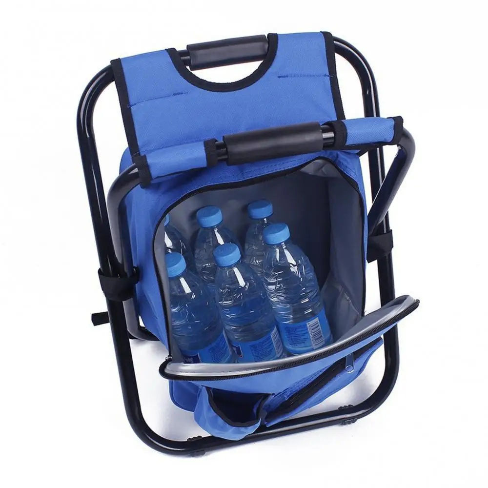 

40%HOT Fishing Chair Folding Stool Portable Backpack Cooler Insulated Picnic Bag Seat