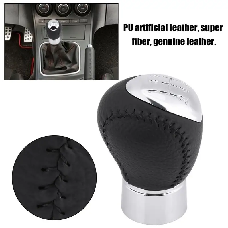 New Car Styling 5 Speed Artificial leather Gear Shift Knob Fit for Mazda 3 6 323 626 RX-8 MPV Accessories | Автомобили и