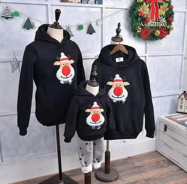 Рождество Семейный комплект одежды Топ Детские пижамы для маленьких девочек и