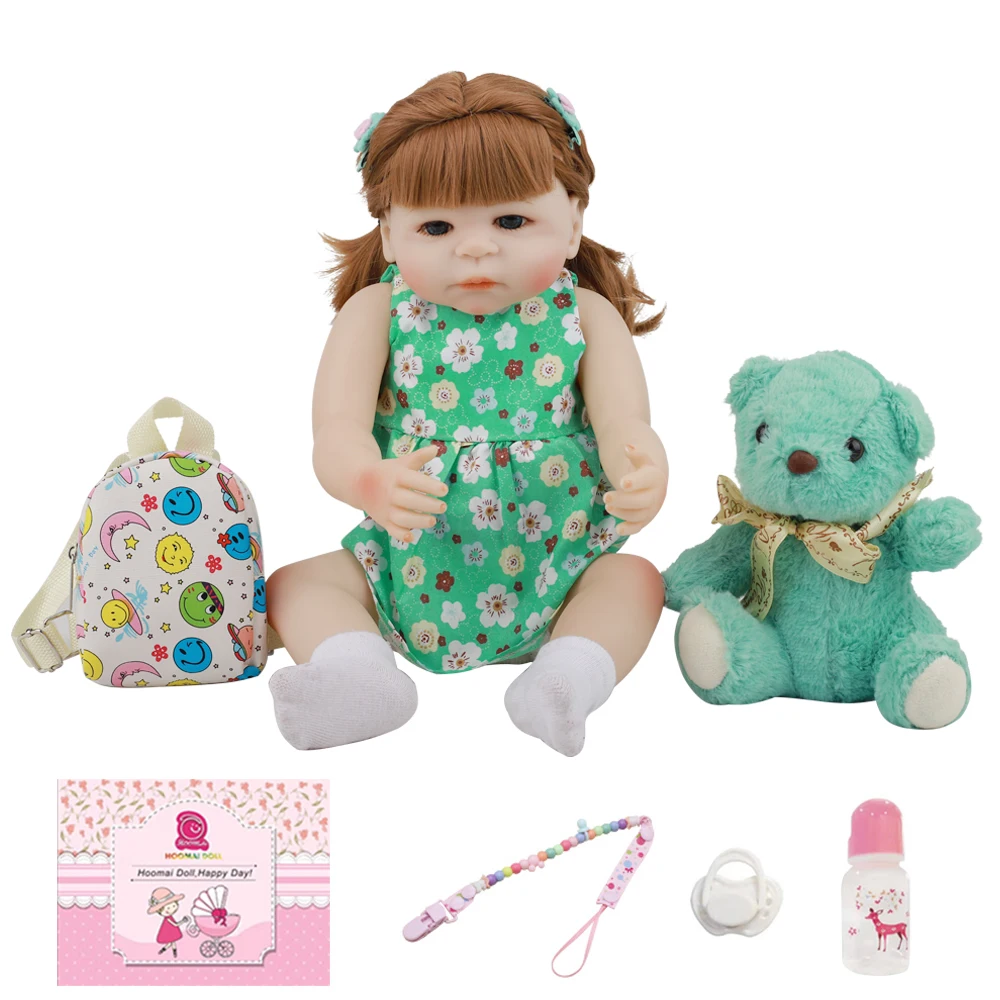 

18 ''48 см горячая Распродажа Bebe Reborn Baby Doll полностью силиконовая Реалистичная модная милая игрушка кукла для оптовой продажи детские рождеств...
