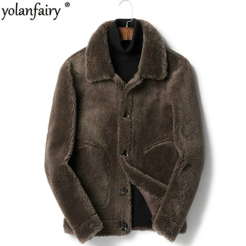 2020 пальто с натуральным мехом мужская куртка из шерсти осенне-зимние и куртки