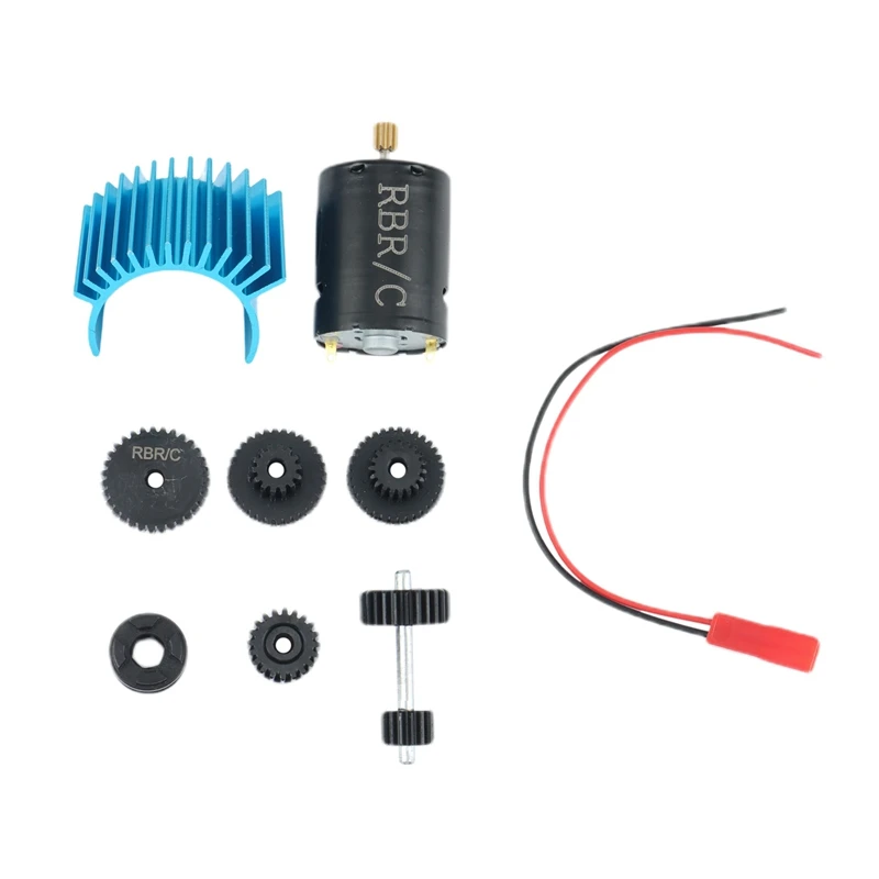 

2 скоростная коробка передач 370 Матовый двигатель и металлический комплект шестеренок для WPL C14 C24 B14 B36 MN D90 MN-90 MN99S детали для обновления радио...