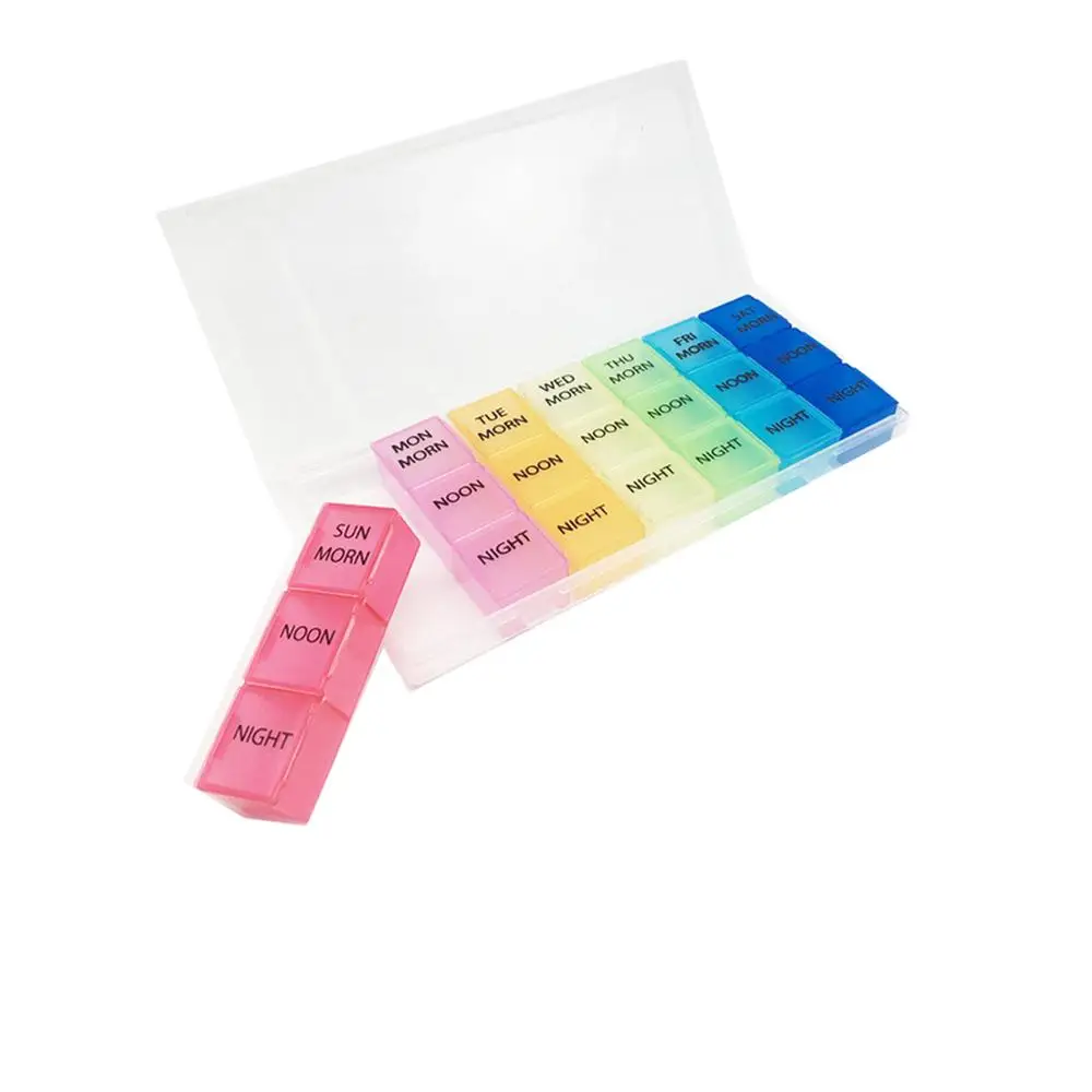 Органайзер для таблеток легкое открывание коробка AM PM с кнопкой открытия два