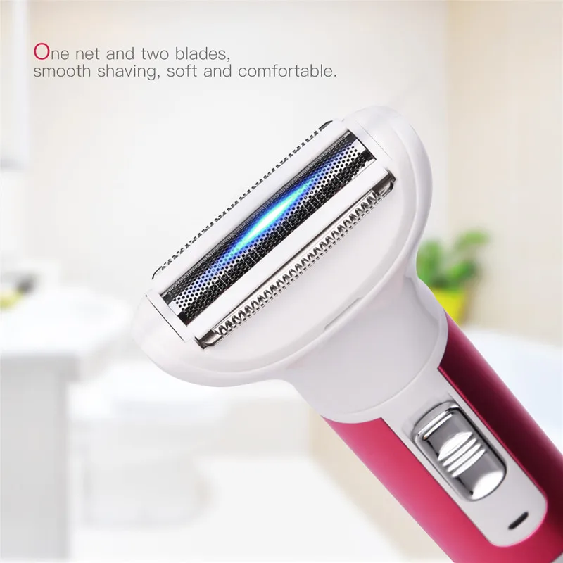 

5 in 1 Electric Shaver Painless Hair Removal Epilator Women Epilator Face Beard Eyebrow Nose Trimmer Body Bikini Electric Razor