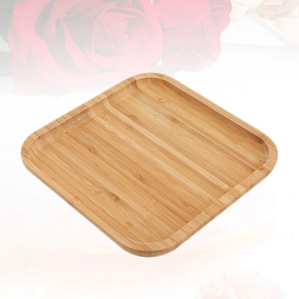 Бамбуковый прямоугольный поднос для подачи чая вечерние тарелки блюдо десерта