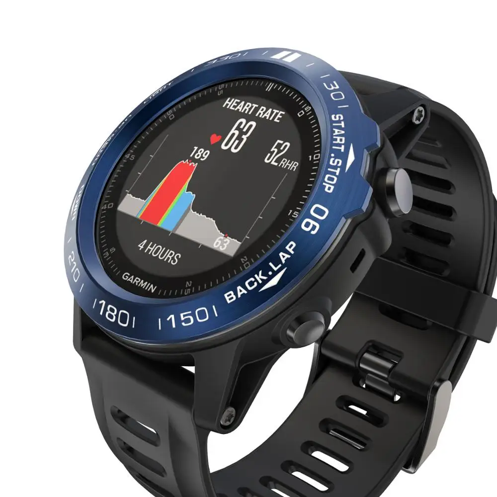 Резиновый чехол для Garmin Fenix 5 / 5plus 5X 5xplus 6 6pro металлический с защитой от