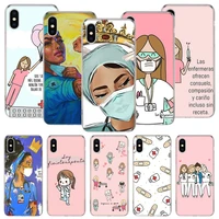 funny medicine nurse doctor phone case for iphone 11 12 13 pro xs xr x max 7 8 6 6s plus mini 5 se pattern customized coque co