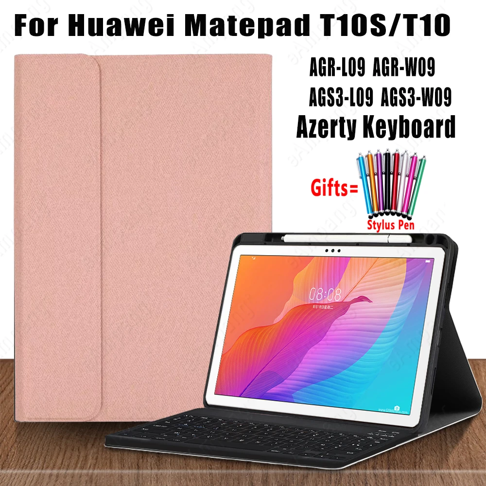 

AZERTY Keyboard Case for Huawei Matepad T10S T 10S T10 Cover AGS3-L09 AGS3-W09 AGR-L09 AGR-W09 AZERT French Keyboard Cover Cas