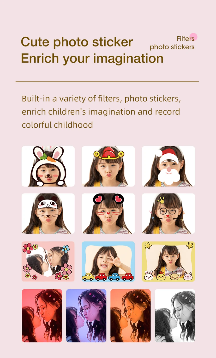 

Children Camera Kids Instant Print Camera For Children Print Camera 1080P Digital Camera For Kids Photo Camera Toys with Papers