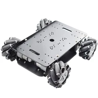 new 5kg load double chassis mecanum wheel robot car chassis kit with 4pcs 12v encoder motor for arduino raspberry pi diy stem