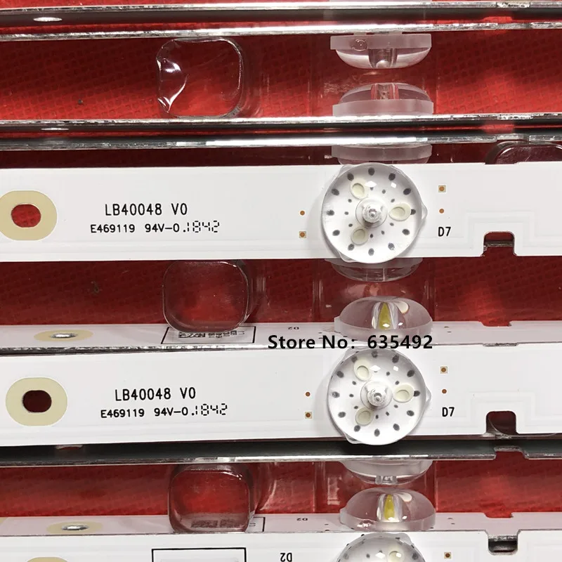 Новые 3 шт. 760 мм светодиодный Подсветка полоса для надежного удержания в 4" ТВ JHD400N2F31 JHD400N2F31-TXL1QL LC-40LB601U LB40048/LB40048 V0