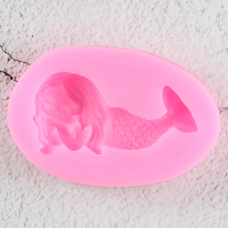 Силиконовые формы Русалочка сделай сам для украшения торта из помадки