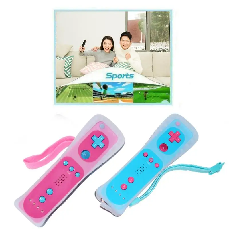 

1pcs Wireless Gamepad For Nintendo Wii & Wii U Game Remote Controller Joystick With Anti-slip Silicone Case And Wrist Strap
