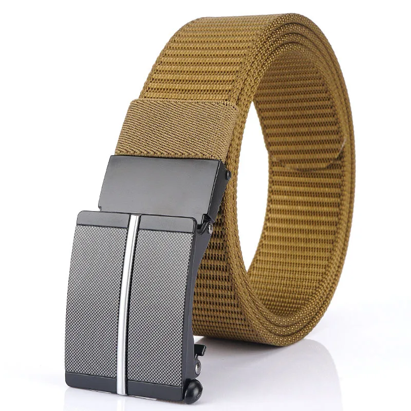 

The new toothless automatic alloy buckle belt outdoor popular hundred pure nylon tactical army fan belt