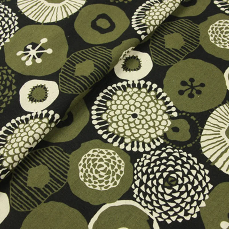 Половина ярда утолщенная хлопковая ткань с северной Европой большой цветок для