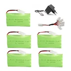 Аккумулятор никель-кадмиевый, 9,6 в, 1800 мА  ч, зарядное устройство USB для радиоуправляемых игрушек, автомобилей, лодок, танков, поездов, роботов, AA, 9,6 в