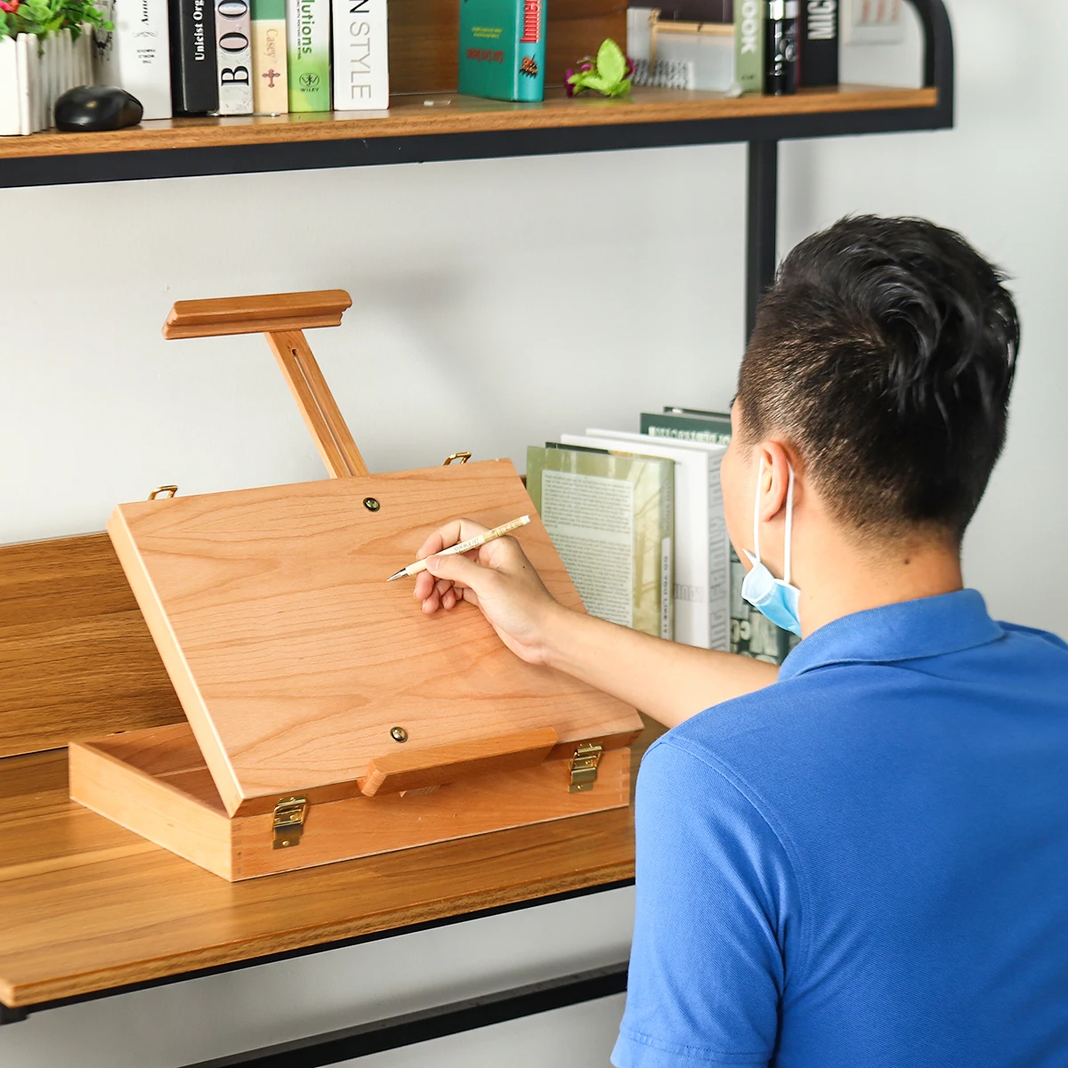 

Multifunctional Easel Fillet Desktop Laptop Box Artist Easel Painting Accessories Painting Suitcase Wood Art Supplies Handle