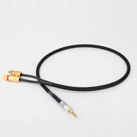 hifi audio ofc earphone cable hi end 4 4mm trrs gold plated male to 2xrca female plug interconnect cable