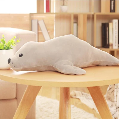 Gray Милая кукла-тюлень, плюшевая игрушка, мягкие животные, морская игрушка "Лев", мягкая плюшевая подушка, детская игрушка для девочек, подарок на день рождения - Цвет: Gray